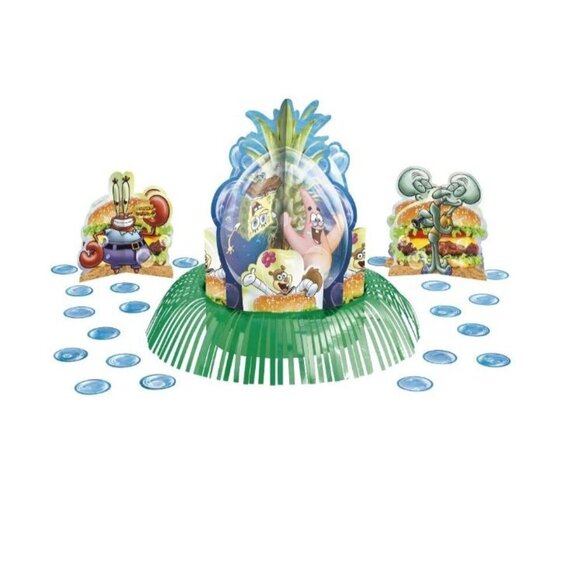 Nickelodeon 3 Piece SpongeBob Birthday Celebration Table Decorating Kit NEW - Picture 5 of 5